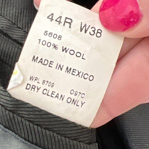 Oscar de la Renta Wool Blazer Gray Sz 44R EUC - Picture 8 of 8